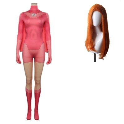 Invincible Atom Eve Jumpsuit Cloak Suit Cosplay Costume Halloween Carnival Outfit