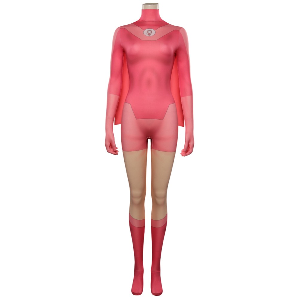 Invincible Atom Eve Jumpsuit Cloak Suit Cosplay Costume Halloween Carnival Outfit