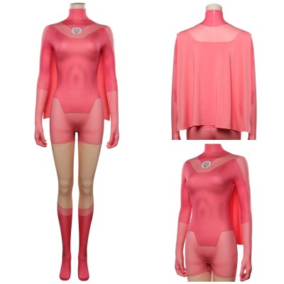 Invincible Atom Eve Jumpsuit Cloak Suit Cosplay Costume Halloween Carnival Outfit