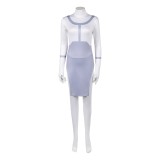 Invincible Anissa Viltrumite Women White Cosplay Costume Halloween Carnival Outfit