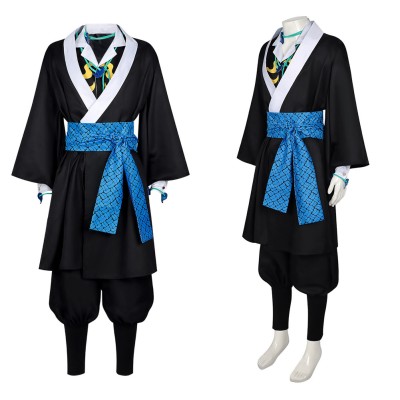 Infinity Castle Kaigaku Black Cosplay Costume Halloween Carnival Outfit