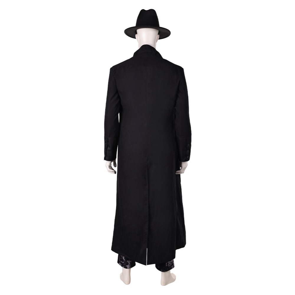In the Lost Lands (2025) Boyce Men Black Overcoat Cosplay Costume Halloween Carnival Outfit