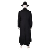 In the Lost Lands (2025) Boyce Men Black Overcoat Cosplay Costume Halloween Carnival Outfit