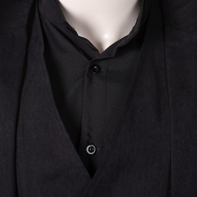 In the Lost Lands (2025) Boyce Men Black Overcoat Cosplay Costume Halloween Carnival Outfit