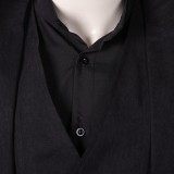 In the Lost Lands (2025) Boyce Men Black Overcoat Cosplay Costume Halloween Carnival Outfit