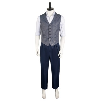 IF 2024 Cal The Man Upstairs Grey Vest Pants Set Suit Cosplay Costume Halloween Carnival Outfit