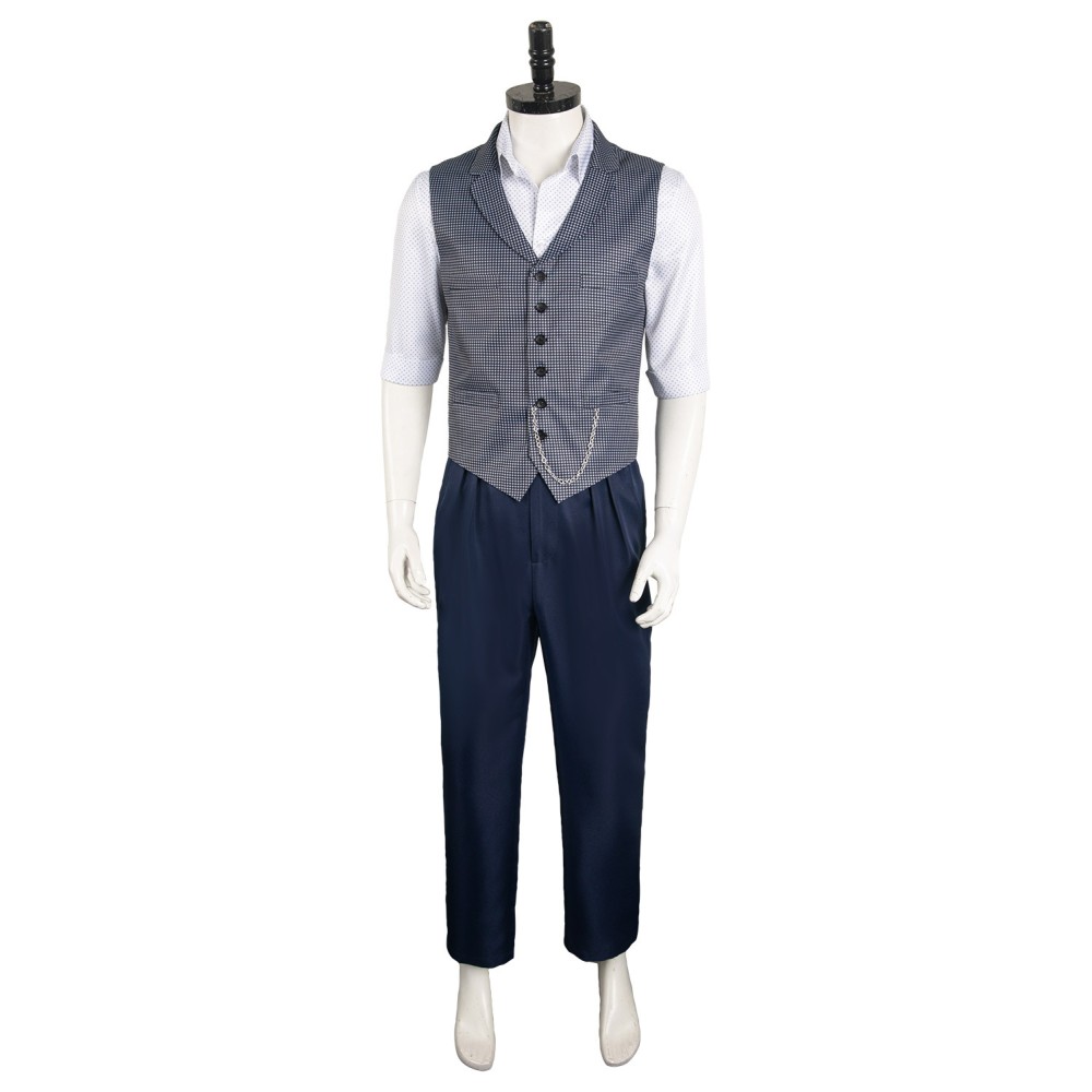 IF 2024 Cal The Man Upstairs Grey Vest Pants Set Suit Cosplay Costume Halloween Carnival Outfit