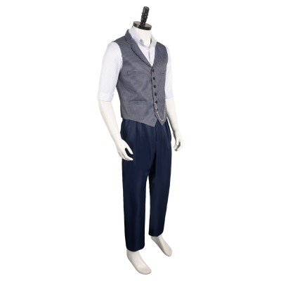 IF 2024 Cal The Man Upstairs Grey Vest Pants Set Suit Cosplay Costume Halloween Carnival Outfit