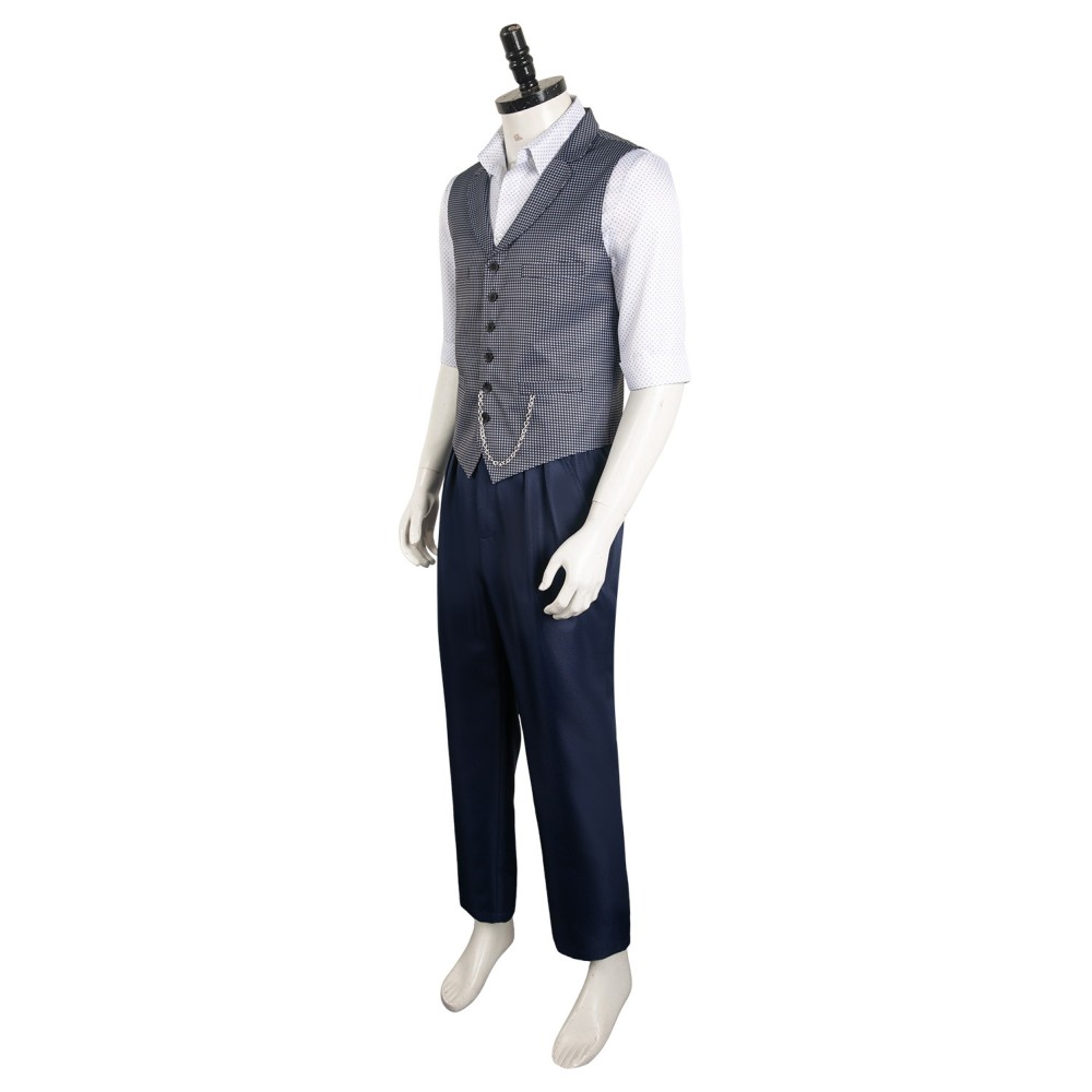 IF 2024 Cal The Man Upstairs Grey Vest Pants Set Suit Cosplay Costume Halloween Carnival Outfit