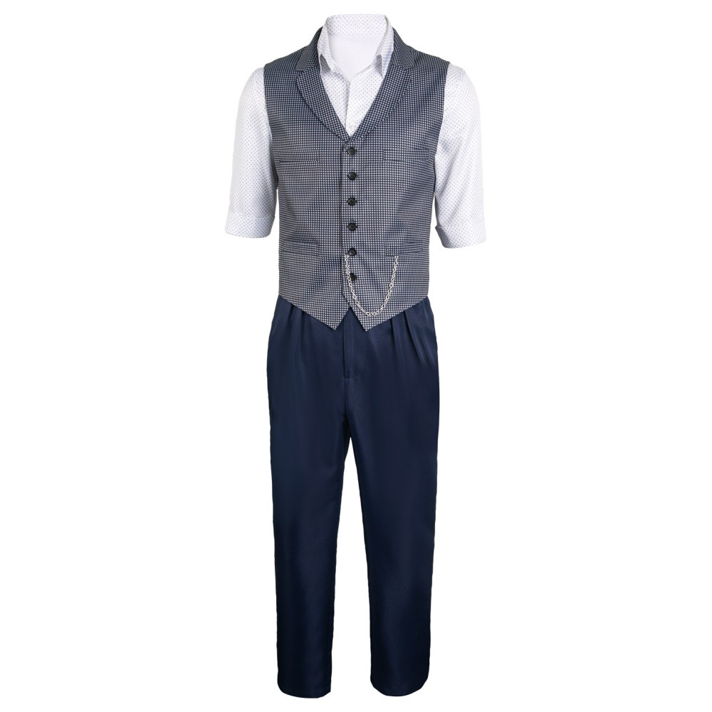 IF 2024 Cal The Man Upstairs Grey Vest Pants Set Suit Cosplay Costume Halloween Carnival Outfit