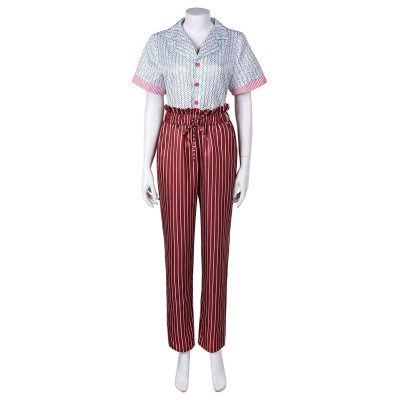 IF 2024 Bea Adult Printed Top Pants Set Suit Cosplay Costume Halloween Carnival Outfit