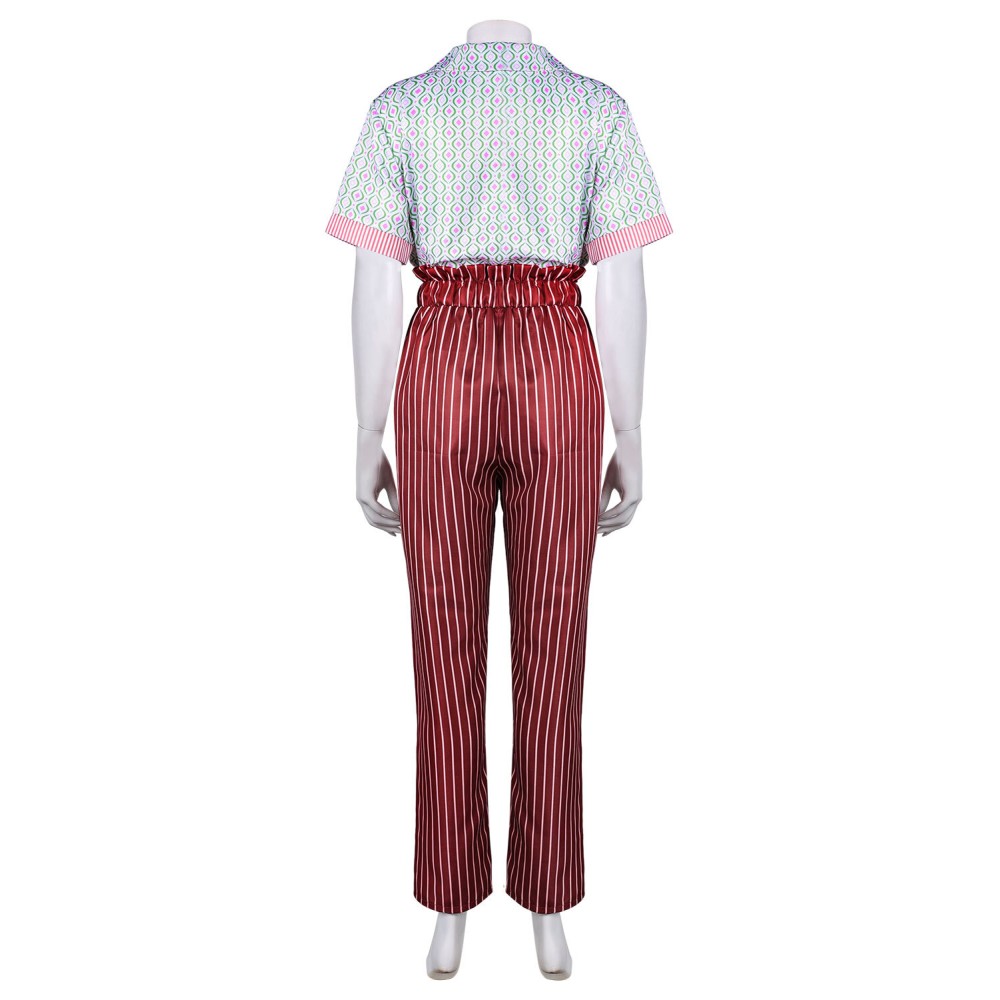 IF 2024 Bea Adult Printed Top Pants Set Suit Cosplay Costume Halloween Carnival Outfit