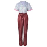 IF 2024 Bea Adult Printed Top Pants Set Suit Cosplay Costume Halloween Carnival Outfit