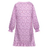 Ice Cream Man Little Girl Purple Dress Cosplay Costume Halloween Carnival Outfit