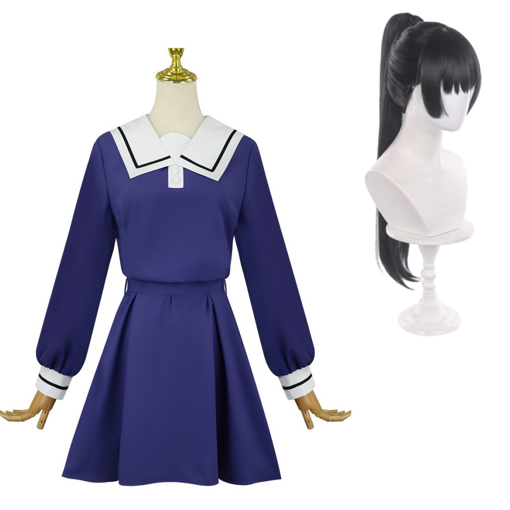 I Want to Love You Till Your Dying Day Sheena Mimi Ali Women Blue Uniform Cosplay Costume Halloween Carnival