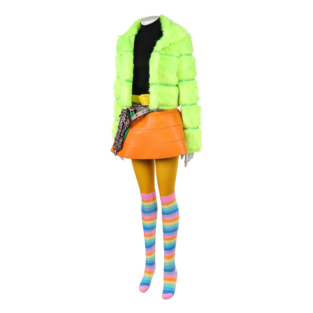 I Love Boosters Corvette Women Green Cosplay Costume Halloween Carnival Outfit