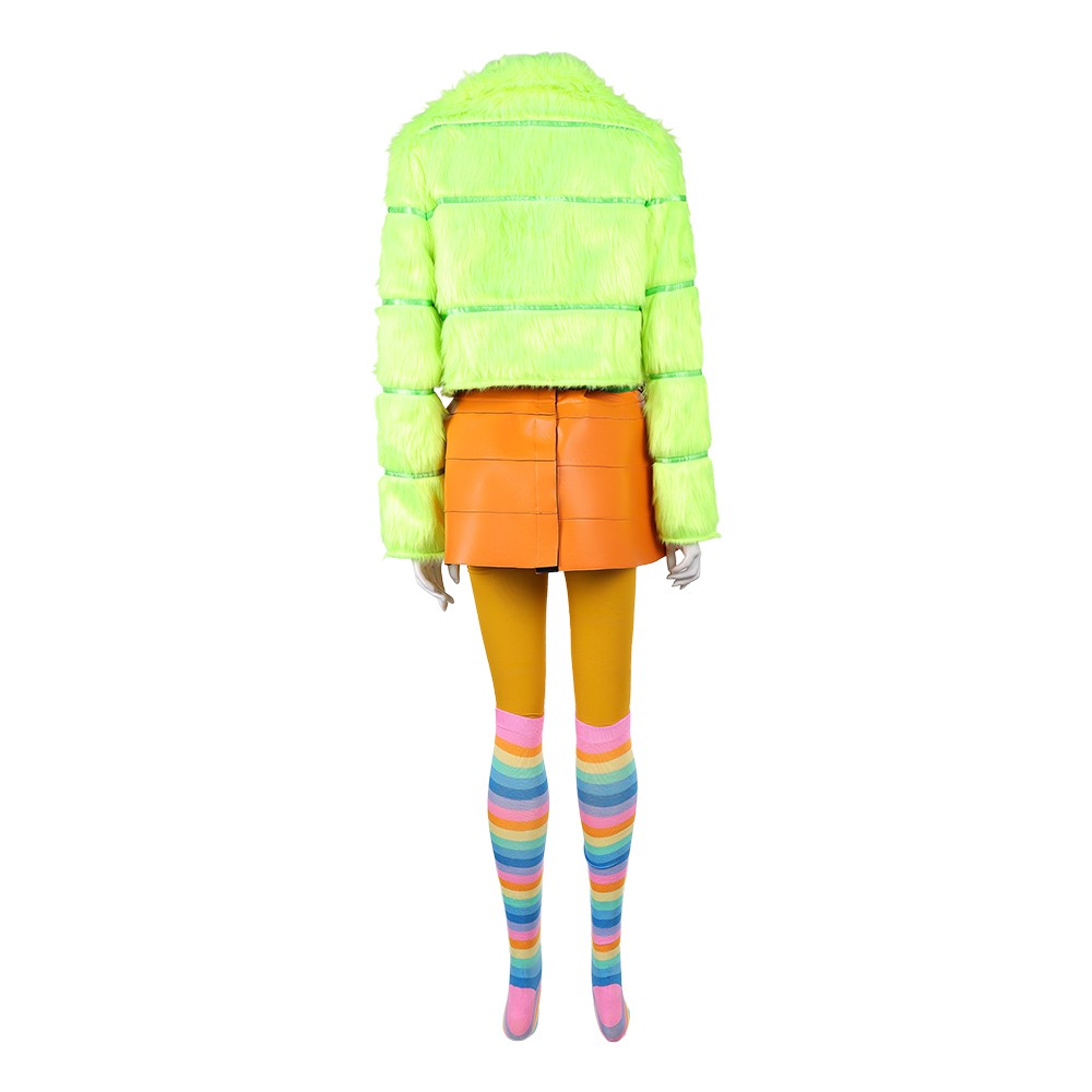 I Love Boosters Corvette Women Green Cosplay Costume Halloween Carnival Outfit