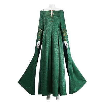 House of the Dragon Season 3 Alicent Hightower Women Green Dress Cosplay Costume Halloween Carnival