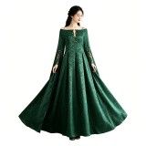 House of the Dragon Season 3 Alicent Hightower Women Green Dress Cosplay Costume Halloween Carnival