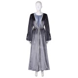 House of the Dragon Season 2 Rhaenys Targaryen Long Pleated Dress Suit Cosplay Costume Halloween Carnival Outfit