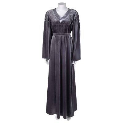 House of the Dragon Season 2 Rhaenyra Targaryen Grey Dress Suit Cosplay Costume Halloween Carnival Outfit