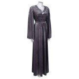House of the Dragon Season 2 Rhaenyra Targaryen Grey Dress Suit Cosplay Costume Halloween Carnival Outfit