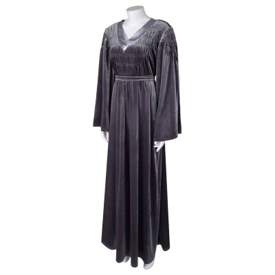 House of the Dragon Season 2 Rhaenyra Targaryen Grey Dress Suit Cosplay Costume Halloween Carnival Outfit