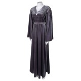 House of the Dragon Season 2 Rhaenyra Targaryen Grey Dress Suit Cosplay Costume Halloween Carnival Outfit