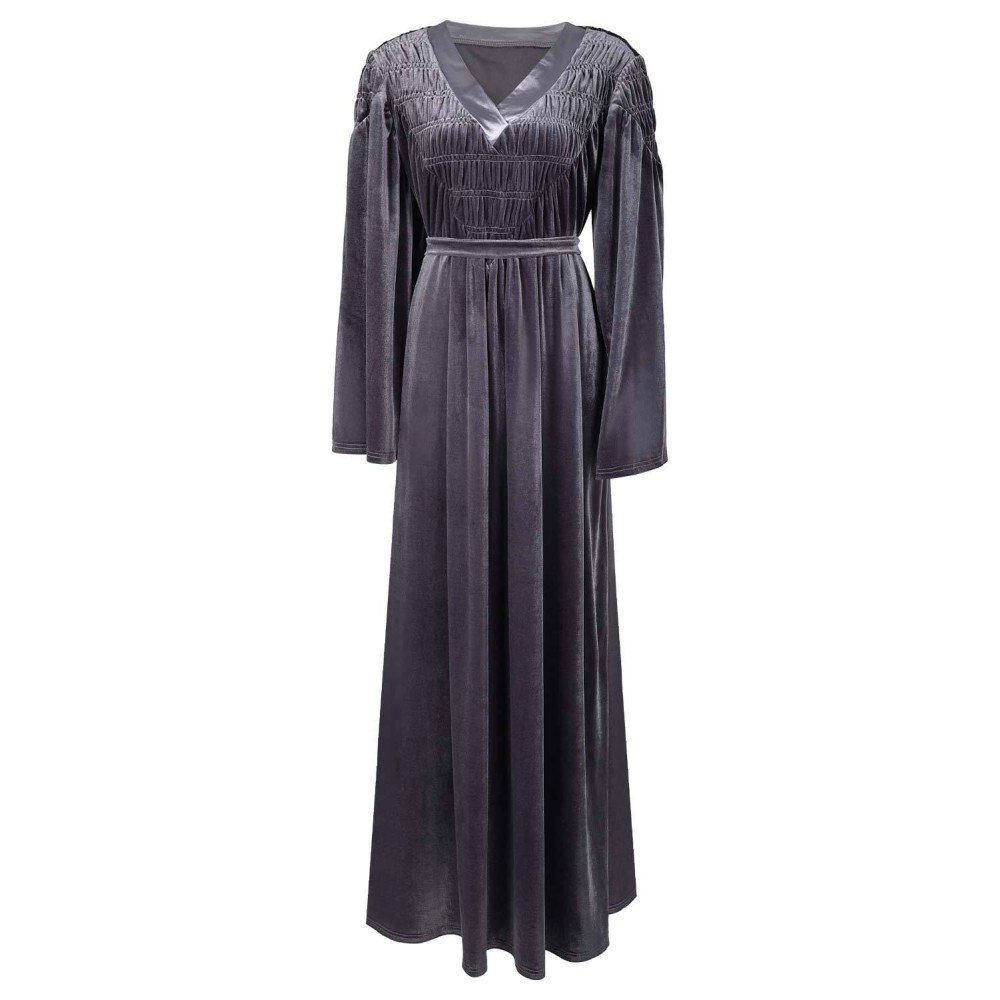 House of the Dragon Season 2 Rhaenyra Targaryen Grey Dress Suit Cosplay Costume Halloween Carnival Outfit