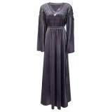 House of the Dragon Season 2 Rhaenyra Targaryen Grey Dress Suit Cosplay Costume Halloween Carnival Outfit