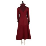 House of the Dragon Season 2 Rhaenyra Targaryen Burgundy Suit Cosplay Costume Halloween Carnival Outfit