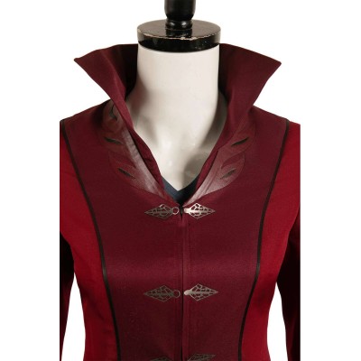 House of the Dragon Season 2 Rhaenyra Targaryen Burgundy Suit Cosplay Costume Halloween Carnival Outfit