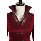 House of the Dragon Season 2 Rhaenyra Targaryen Burgundy Suit Cosplay Costume Halloween Carnival Outfit
