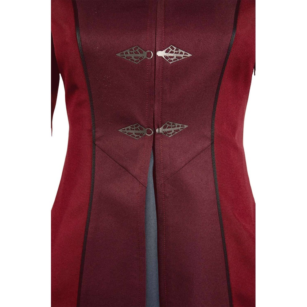 House of the Dragon Season 2 Rhaenyra Targaryen Burgundy Suit Cosplay Costume Halloween Carnival Outfit