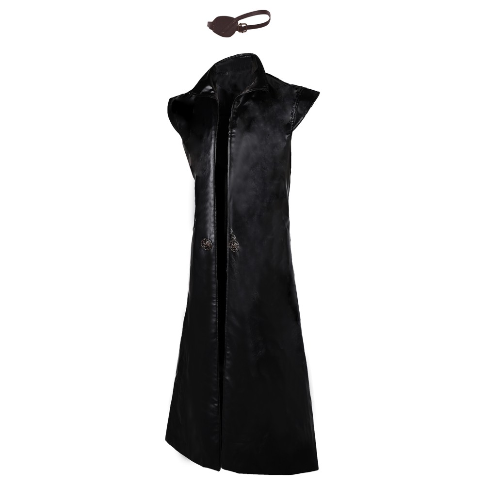 House of the Dragon Season 2 Prince Aemond Targaryen Cape Wiht Eye-patch Suit Cosplay Costume Halloween Carnival Outfit