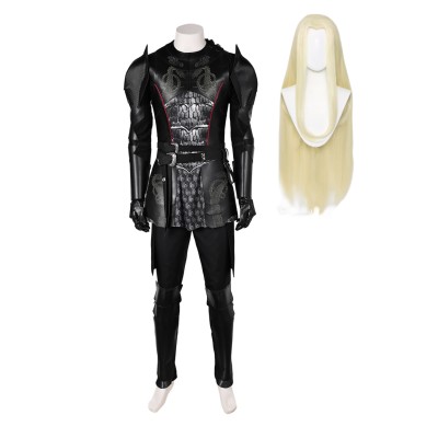 House of the Dragon Season 2 Daemon Targaryen Leather Medieval Suit Cosplay Costume Halloween Carnival Outfit