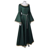 House of the Dragon Season 2 Alicent Hightower Green Dress Medieval Suit Cosplay Costume Halloween Carnival Outfit