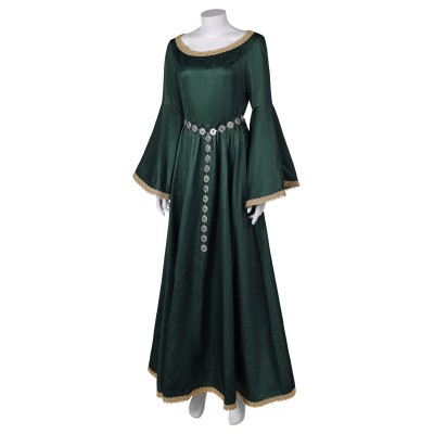 House of the Dragon Season 2 Alicent Hightower Green Dress Medieval Suit Cosplay Costume Halloween Carnival Outfit