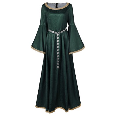 House of the Dragon Season 2 Alicent Hightower Green Dress Medieval Suit Cosplay Costume Halloween Carnival Outfit