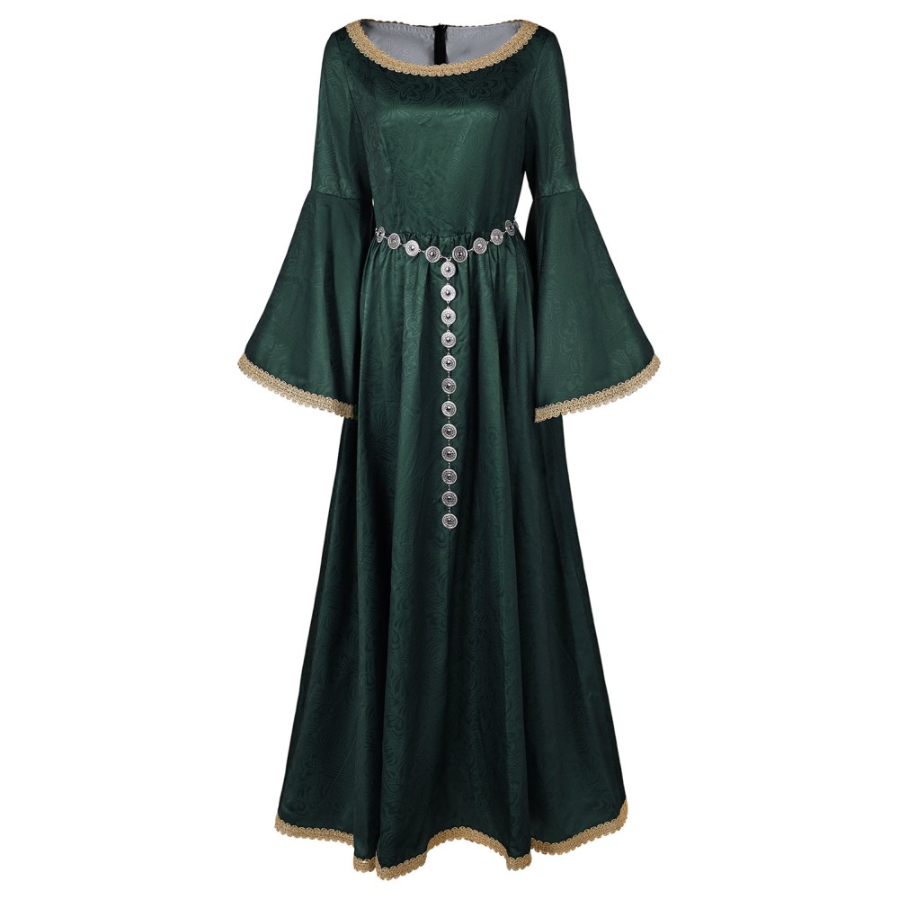 House of the Dragon Season 2 Alicent Hightower Green Dress Medieval Suit Cosplay Costume Halloween Carnival Outfit