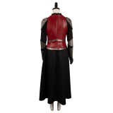 House of the Dragon Rhaenys Targaryen Red Medieval Leather Set Suit Cosplay Costume Halloween Carnival Outfit