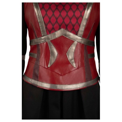 House of the Dragon Rhaenys Targaryen Red Medieval Leather Set Suit Cosplay Costume Halloween Carnival Outfit