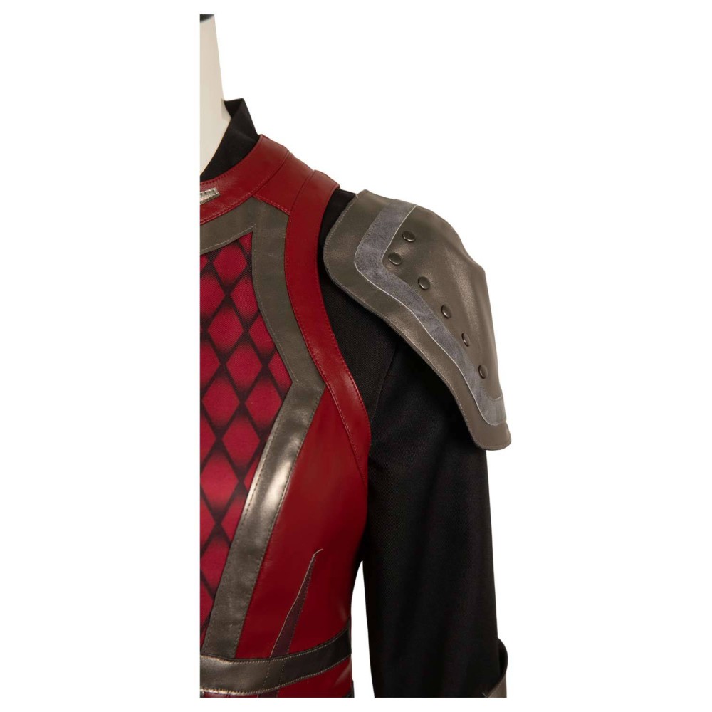 House of the Dragon Rhaenys Targaryen Red Medieval Leather Set Suit Cosplay Costume Halloween Carnival Outfit