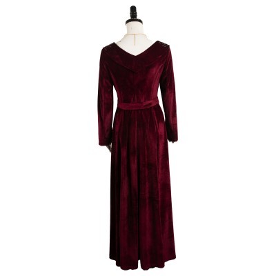 House of the Dragon Rhaenyra Targaryen Women Red Velvet Dress Medieval Suit Cosplay Costume Halloween Carnival Outfit