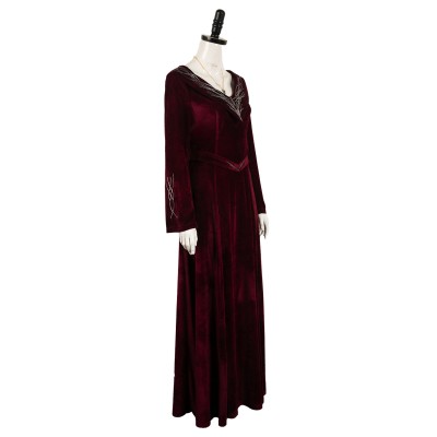 House of the Dragon Rhaenyra Targaryen Women Red Velvet Dress Medieval Suit Cosplay Costume Halloween Carnival Outfit