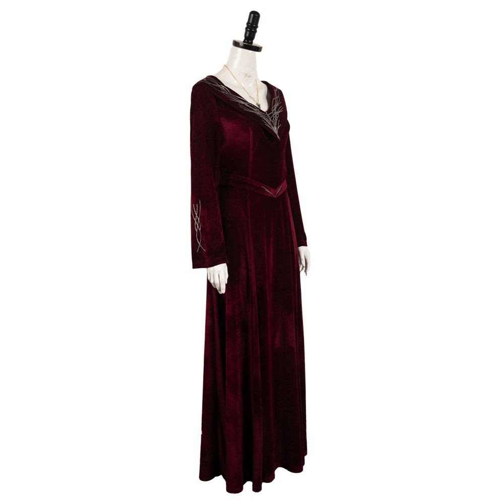 House of the Dragon Rhaenyra Targaryen Women Red Velvet Dress Medieval Suit Cosplay Costume Halloween Carnival Outfit