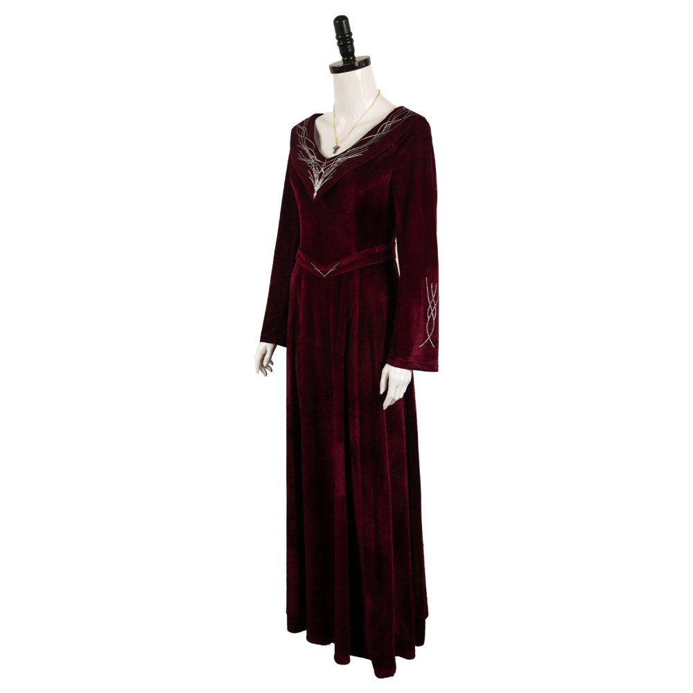 House of the Dragon Rhaenyra Targaryen Women Red Velvet Dress Medieval Suit Cosplay Costume Halloween Carnival Outfit