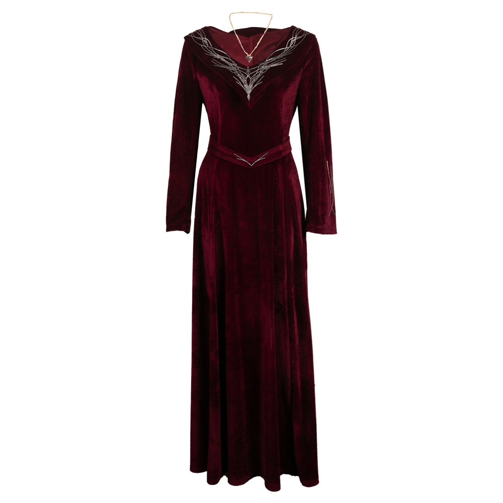 House of the Dragon Rhaenyra Targaryen Women Red Velvet Dress Medieval Suit Cosplay Costume Halloween Carnival Outfit