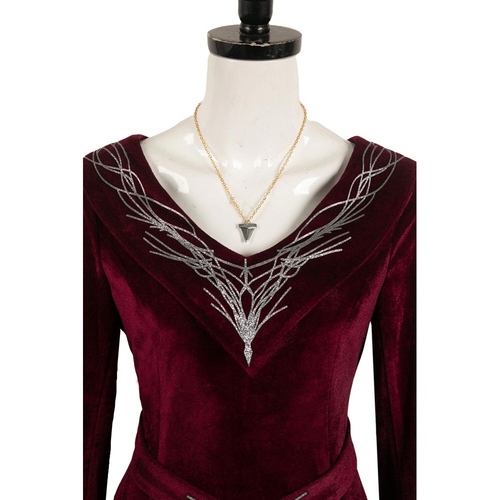 House of the Dragon Rhaenyra Targaryen Women Red Velvet Dress Medieval Suit Cosplay Costume Halloween Carnival Outfit