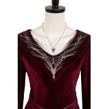 House of the Dragon Rhaenyra Targaryen Women Red Velvet Dress Medieval Suit Cosplay Costume Halloween Carnival Outfit